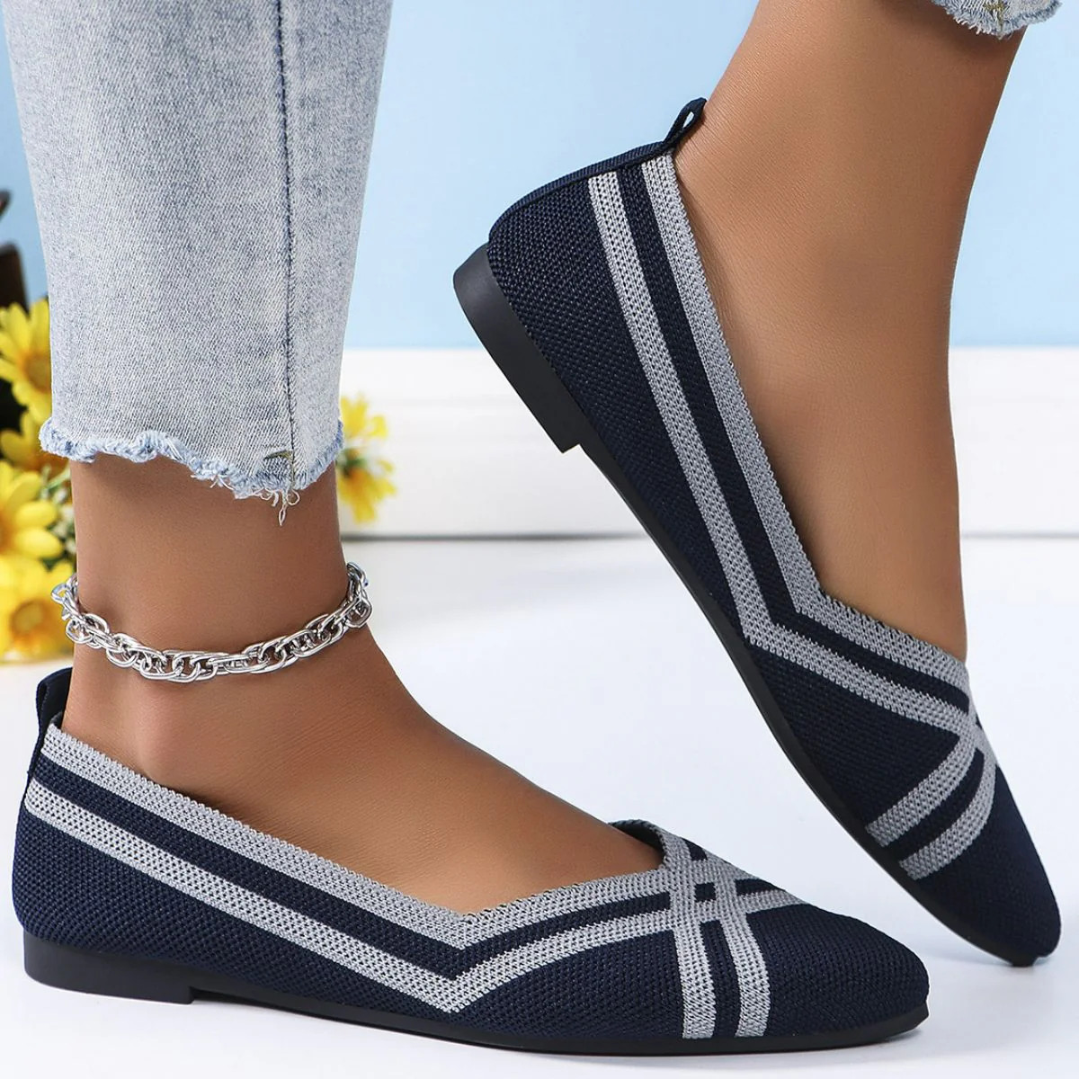 Point Toe Flats Slip-Ons (multiple color options)