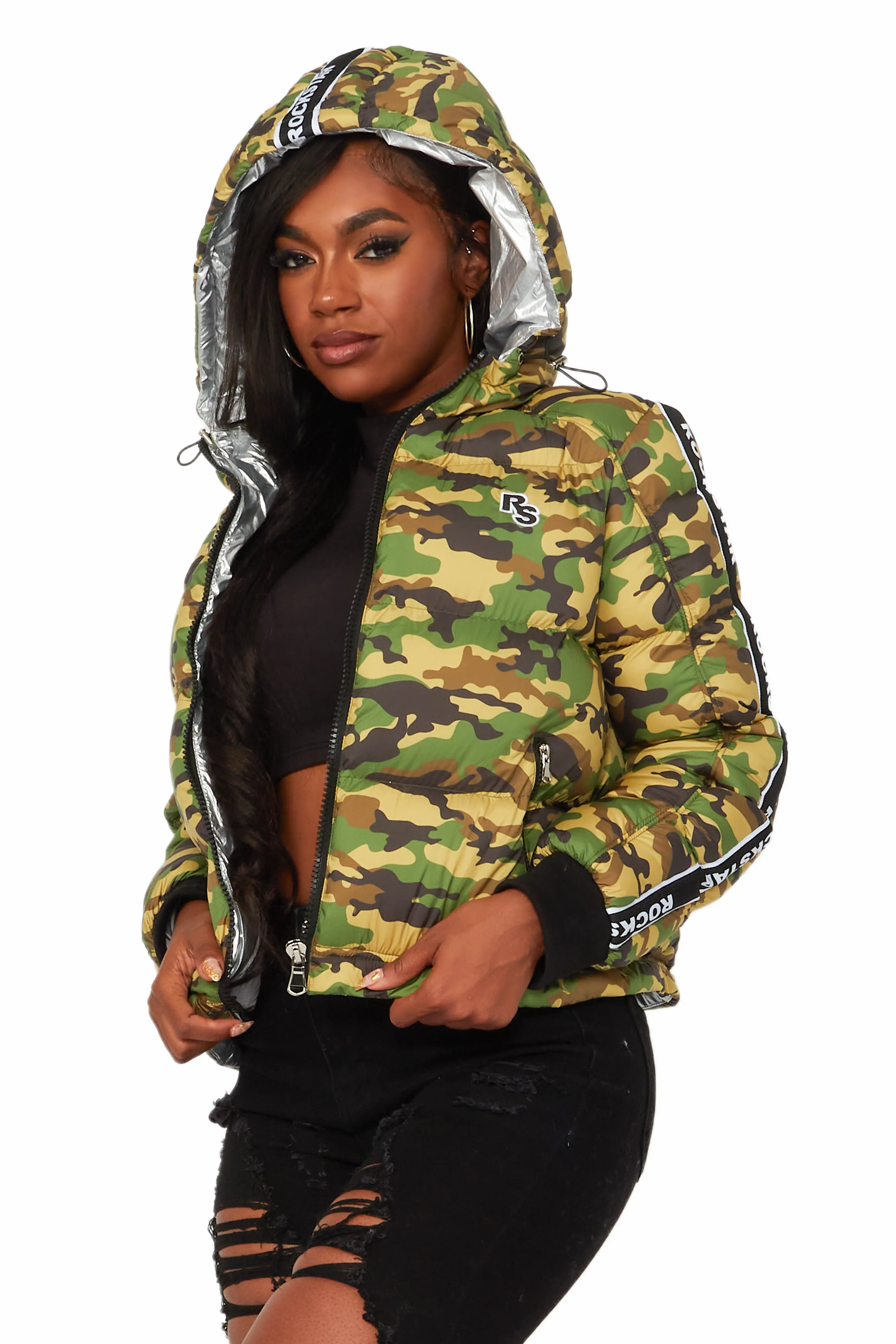 Jackey Camo Puffer Jacket