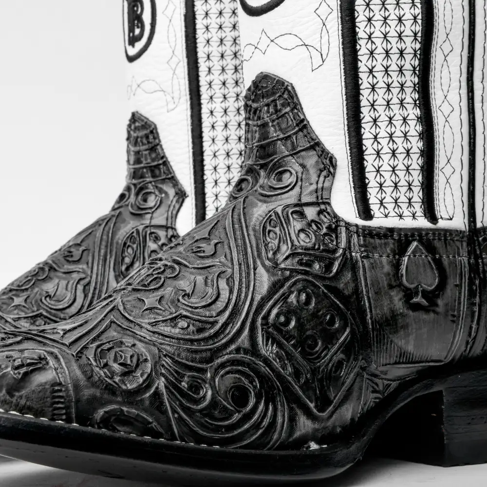 Ace Of Spades Grey/Black - Square Toe