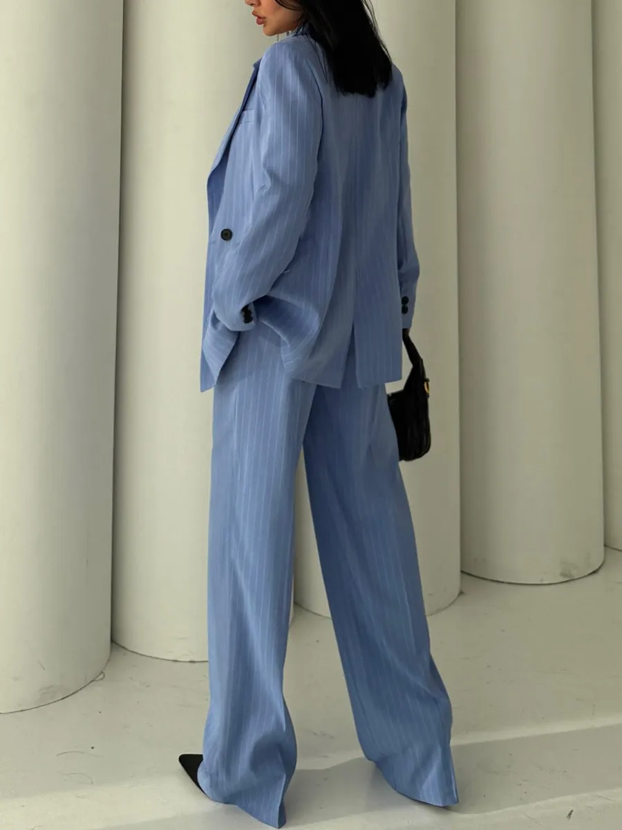 🌟Women'S Striped Casual Suit Jacket, Vest And Pants 3-Piece Set 5sets Only $24!💥