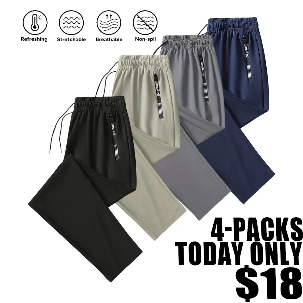 Men's Minimalist Ice Silk Casual Athletic Pants