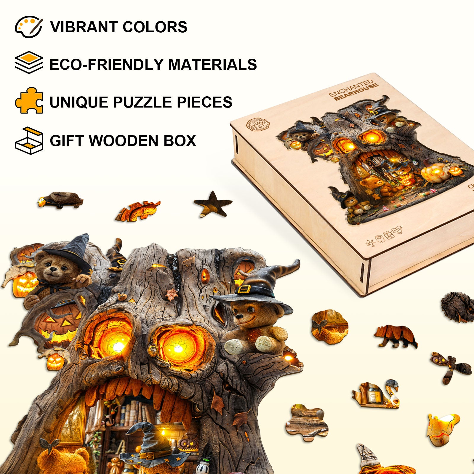 Enchanted Bearhouse Wooden Jigsaw Puzzle