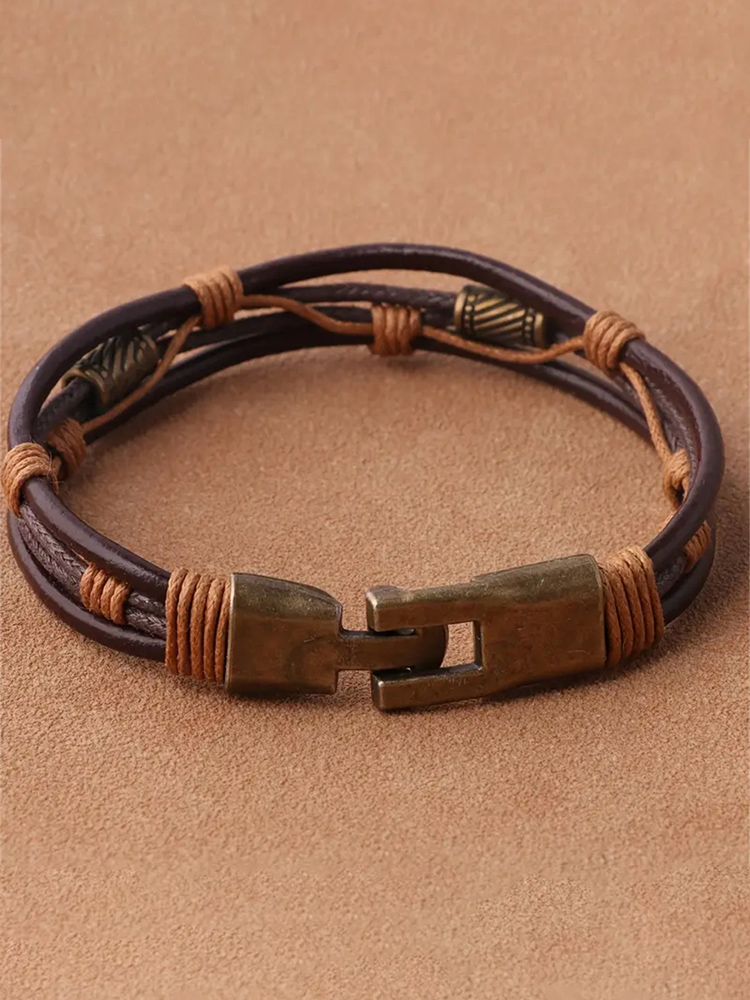 Japanese Vintage Pu Men's Bracelet