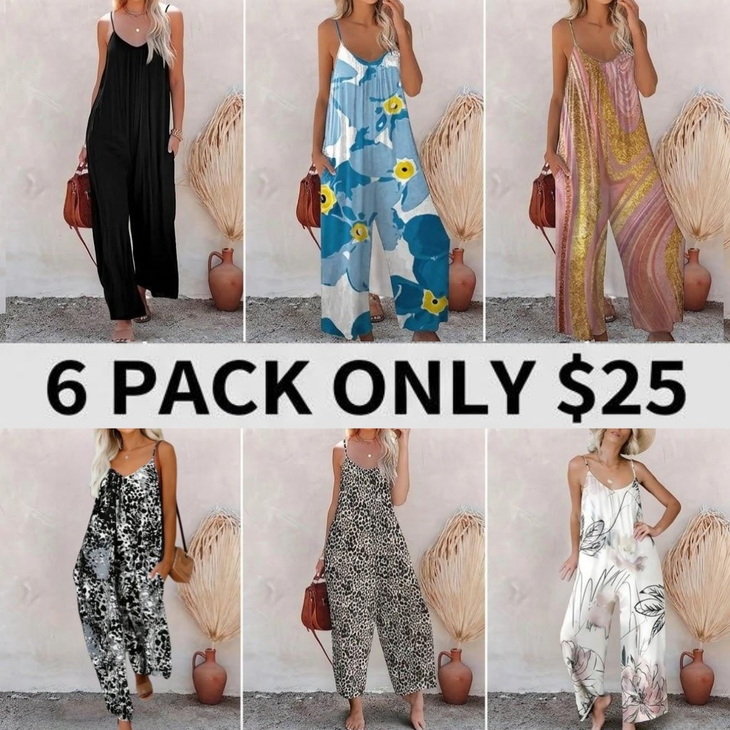 Plus Size Women Fashion Wide Leg Suspender Jumpsuit with Pockets Curvy Overalls