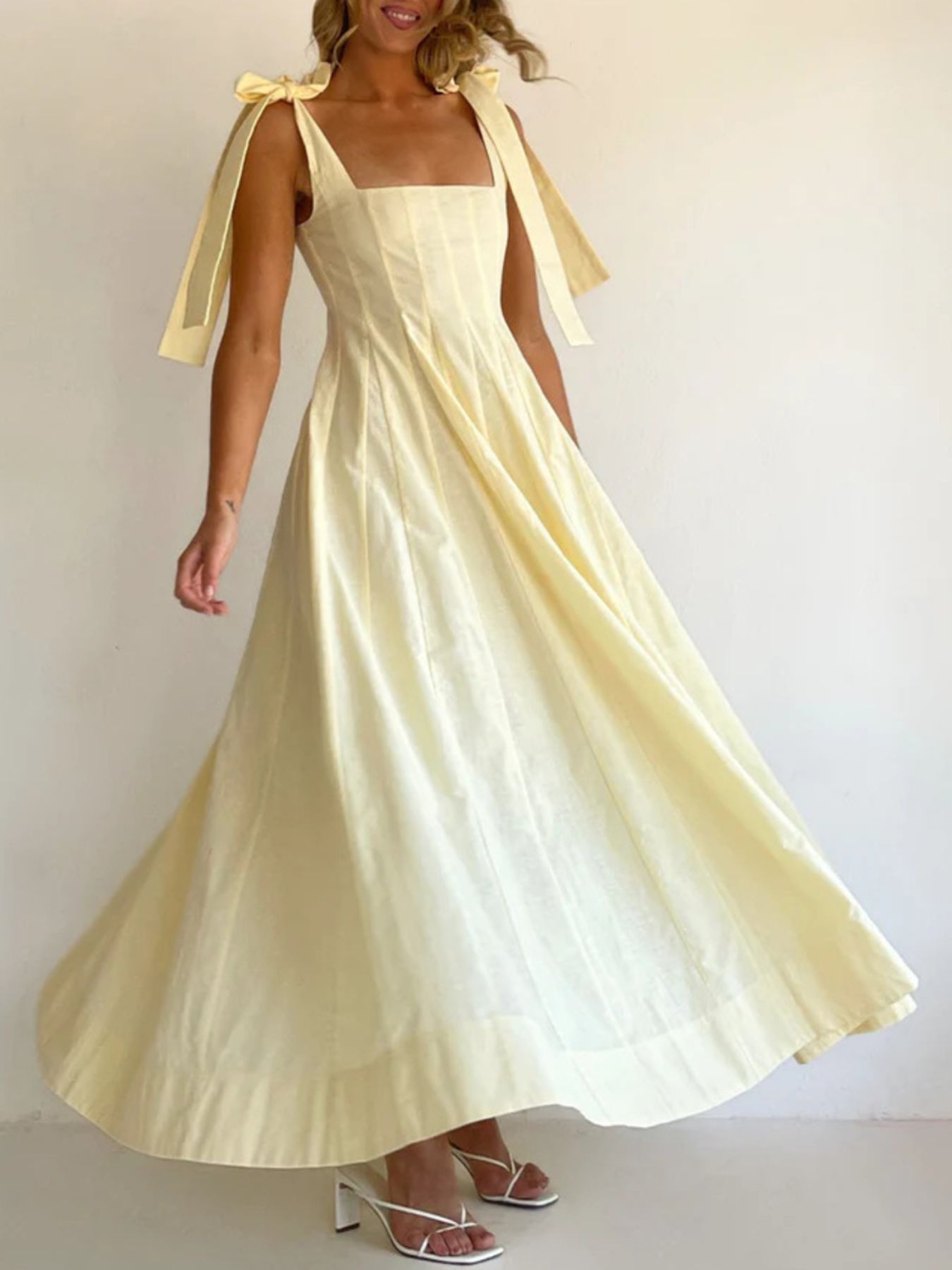 Gradient Tie Shoulder Maxi Dress