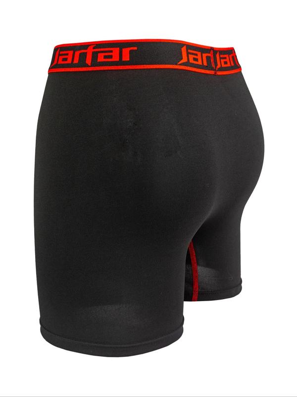 Men’s Breathable Stretch Boxer Briefs with Letter Waistband