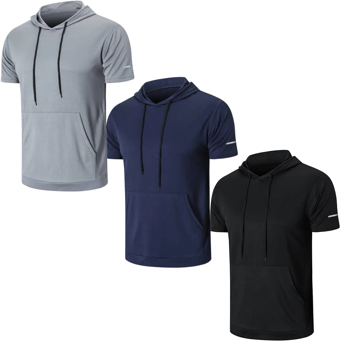 Men’s Quick-Dry Hooded Workout T-Shirt – Lightweight Performance Tee