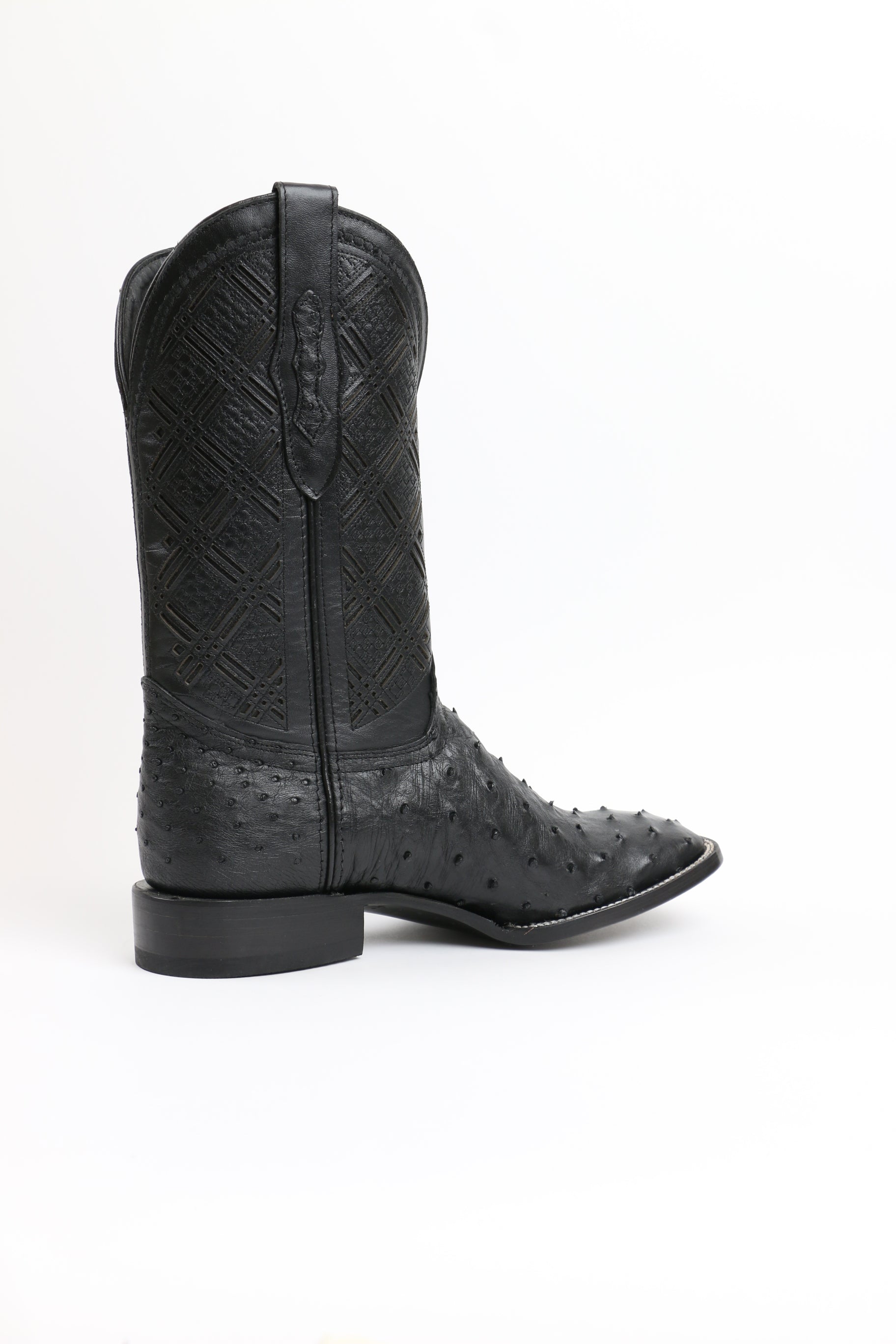 Chero's Premium Exotic Ostrich Triple Black Clearance Sale 70%OFF