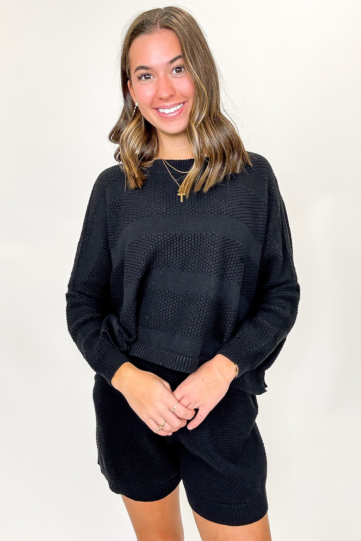 Knit Top and Shorts Set