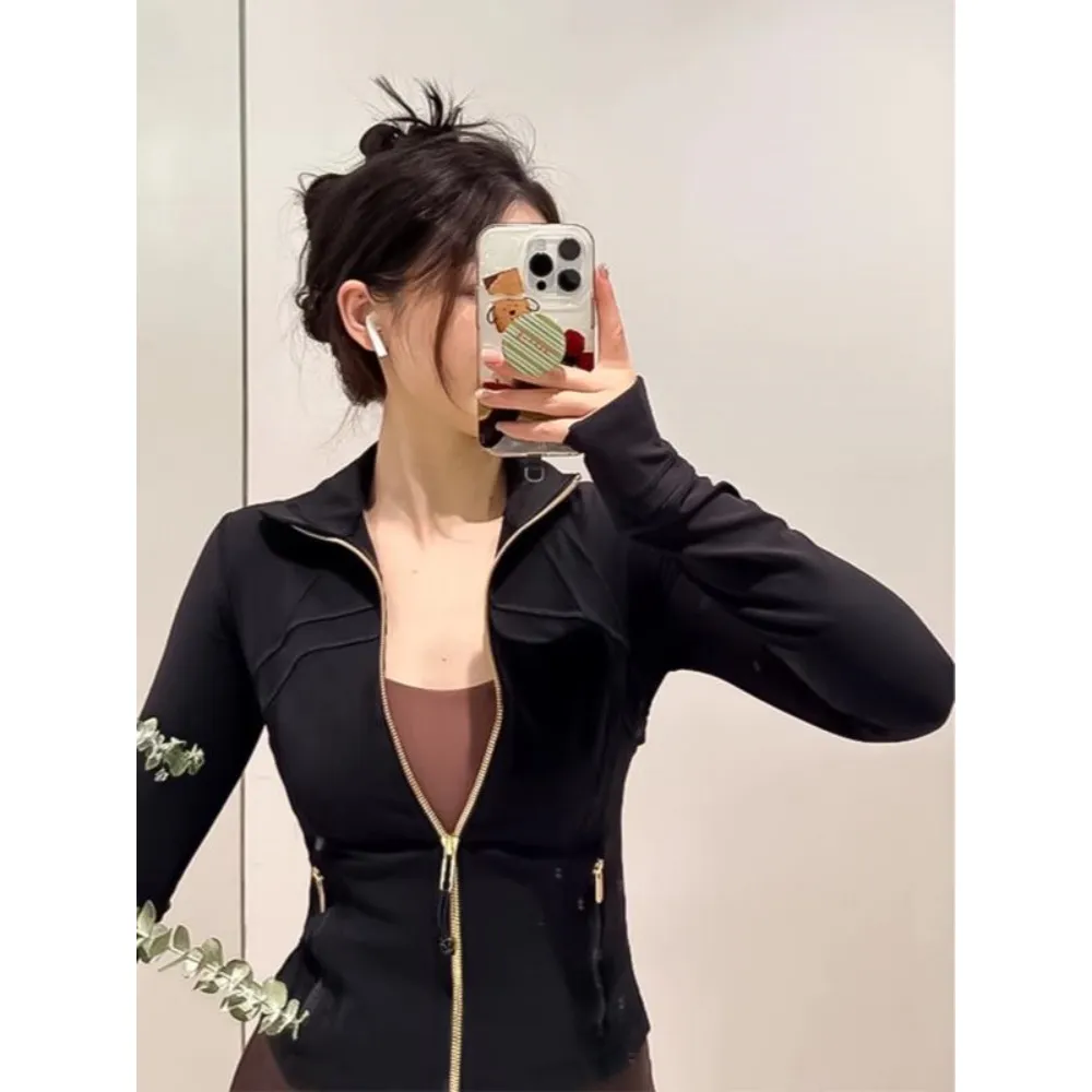 Women's sports stand up collar  yoga jacket