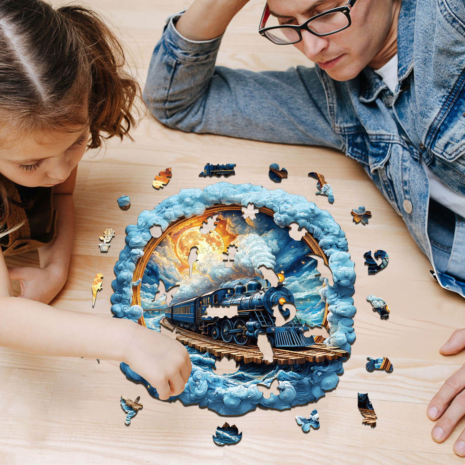 3D Moonlight Trajectory Wooden Jigsaw Puzzle