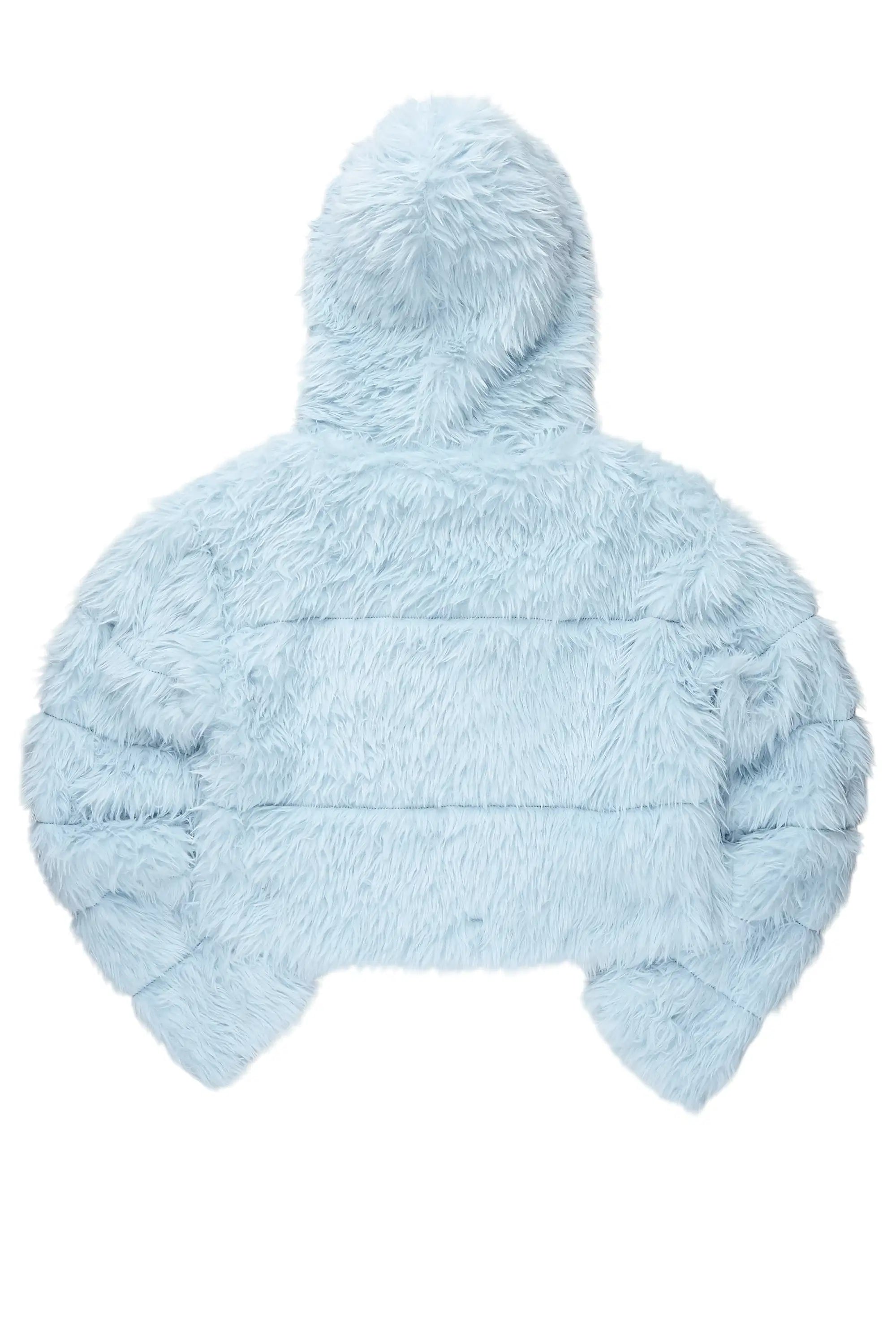 Kristin Baby Blue Fur Jacket