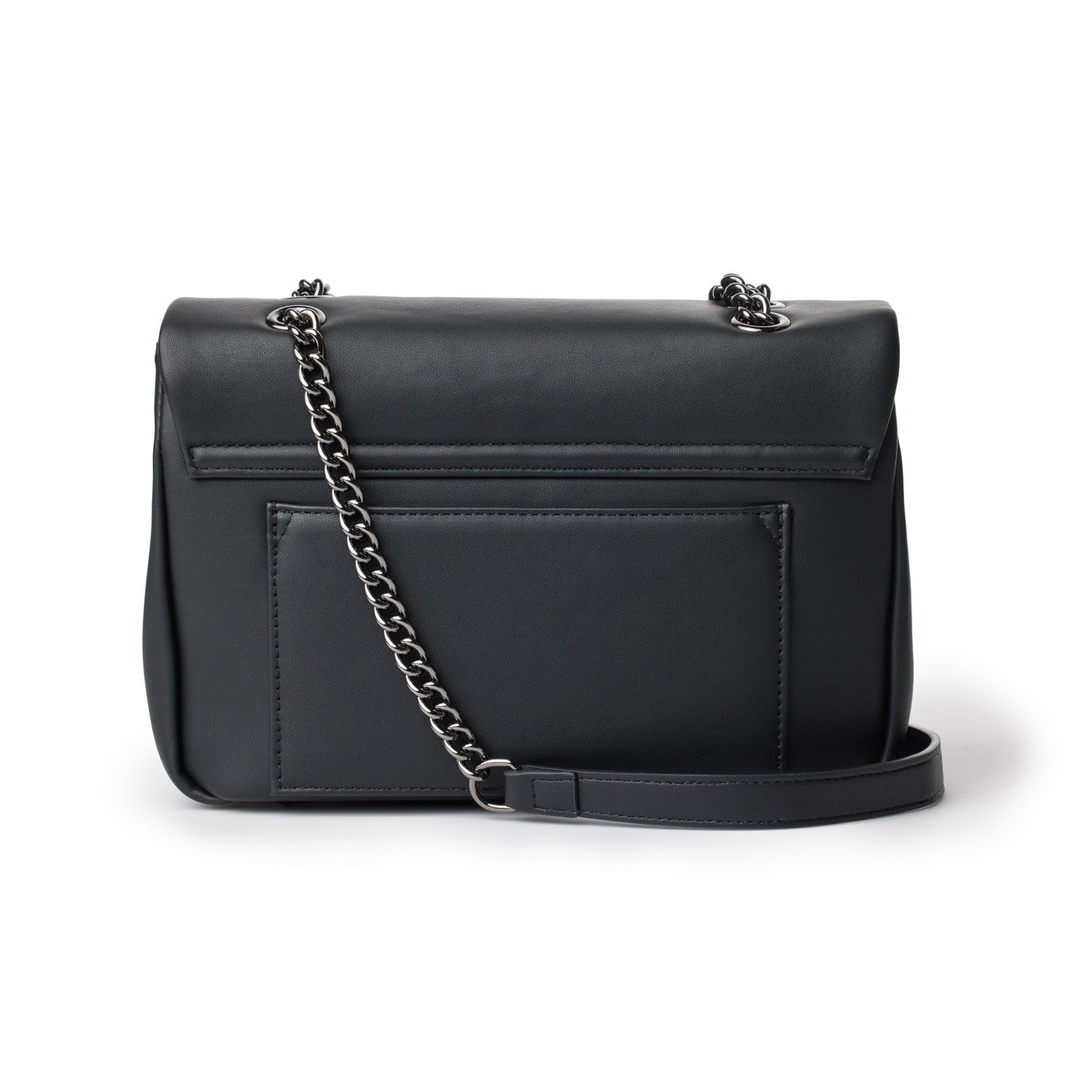 MEDIUM STANDARD FLAP BAG - BLACK