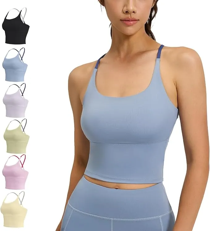 Women’s Criss Cross Support Sports Bra Crop Top