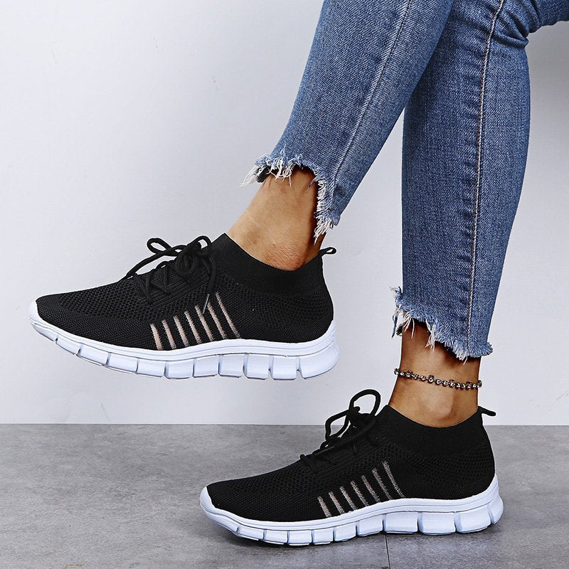 Breathable Mesh Lace Up Sneakers (multiple color options)
