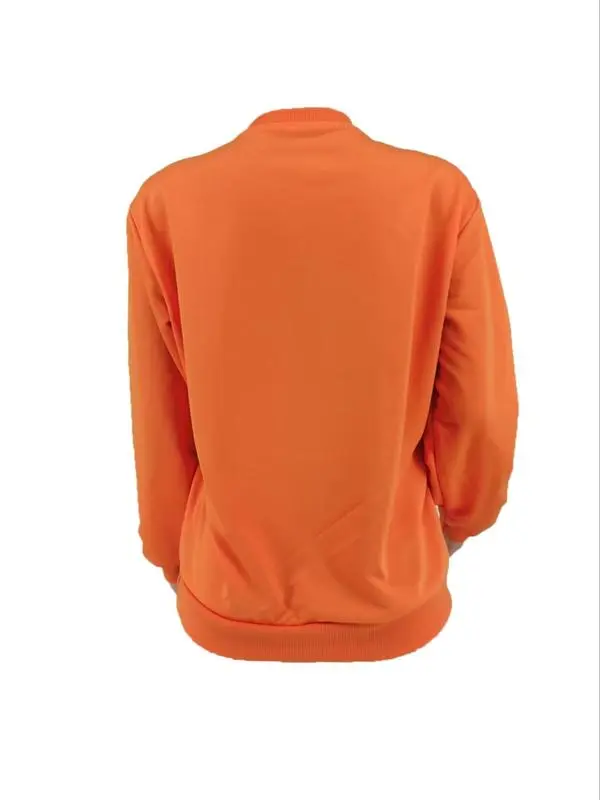 Women's Cartoon Bear Print Drop Shoulder Longsleeves