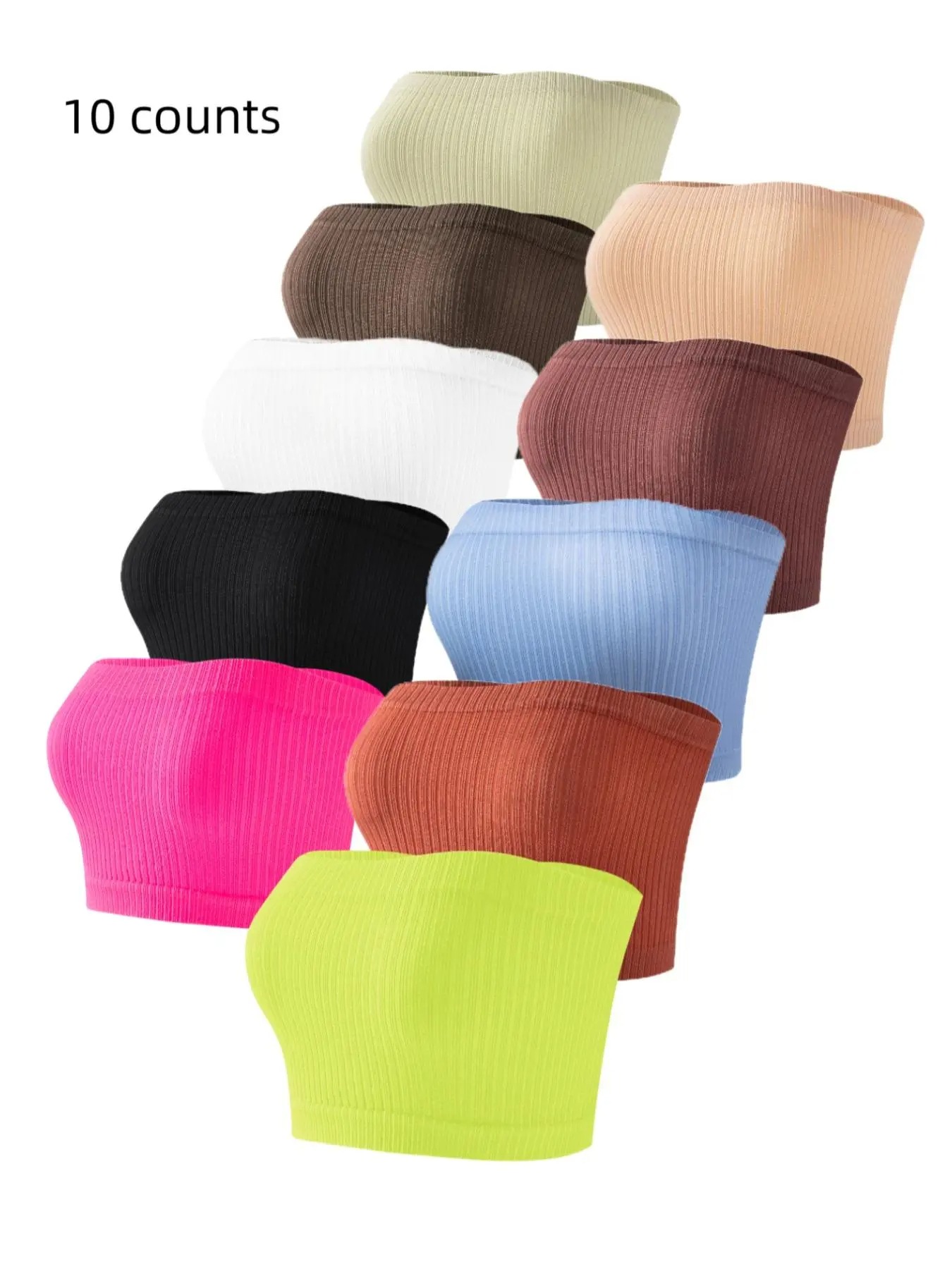 Women's Strapless Ribbed Top