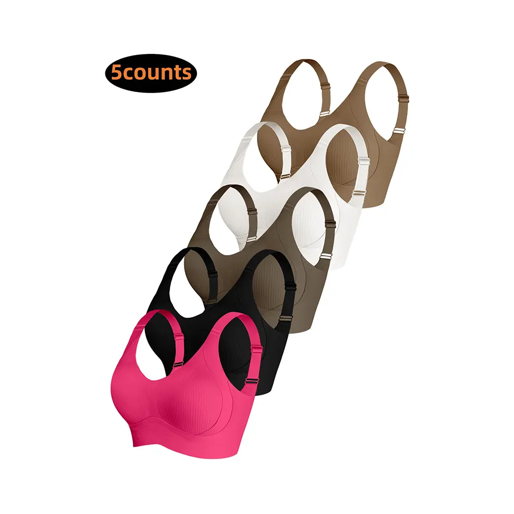 Women’s Everyday Comfort Wireless Bra Set (5-Pack)