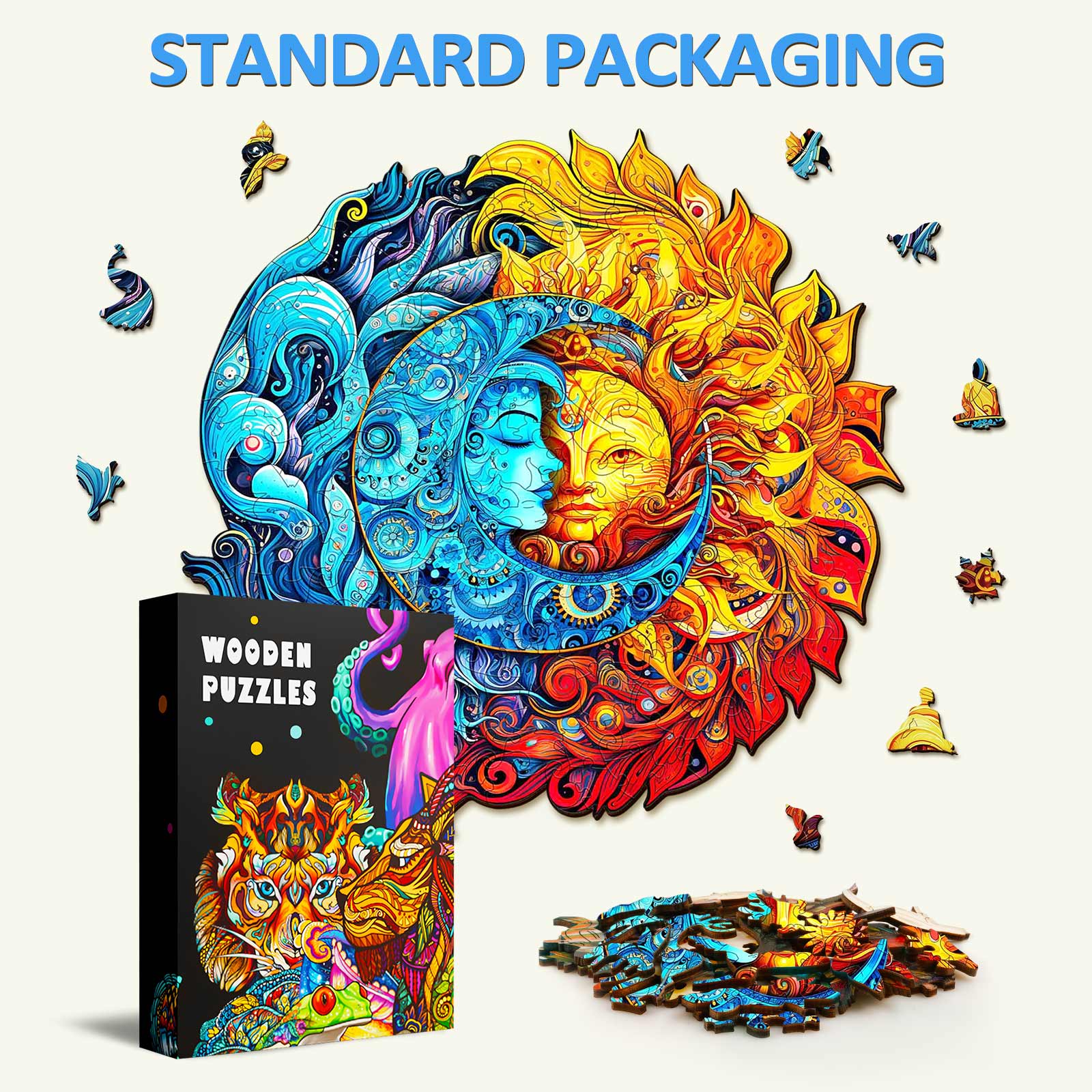 Sun And Moon Wooden Jigsaw Puzzle