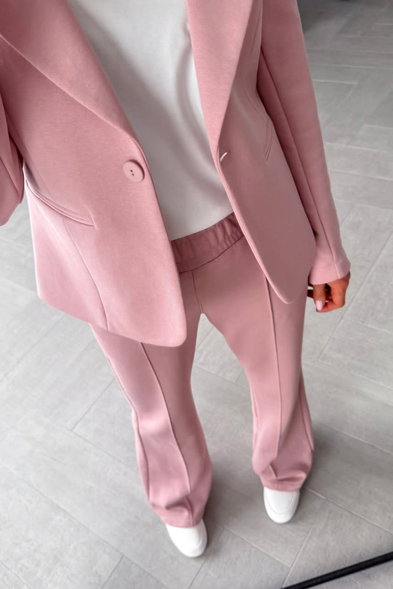 Women's Lapel Solid Color Commuter Suit