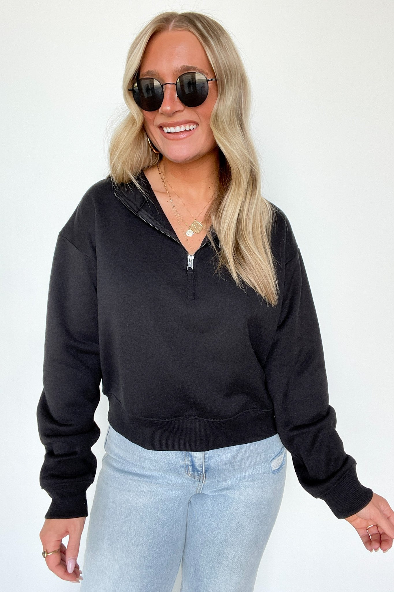 Relaxed Half Zip Pullover