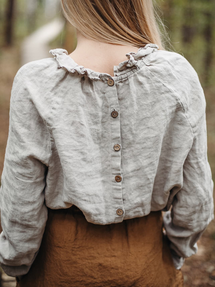 Vintage Stringy Selvedge Button Comfy Long Sleeve Shirt 2b50