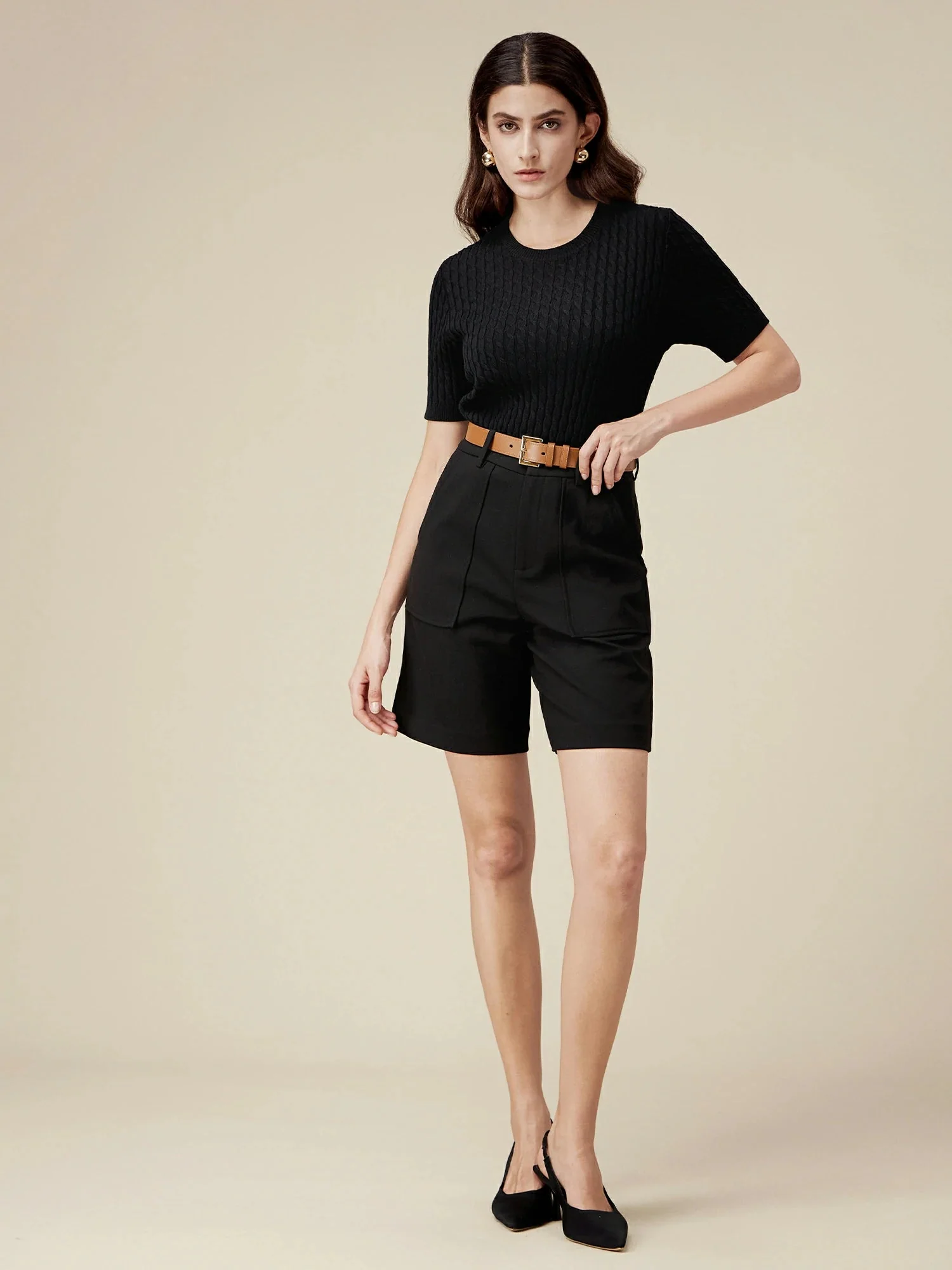 100% Lyocell Knit Sweater Top