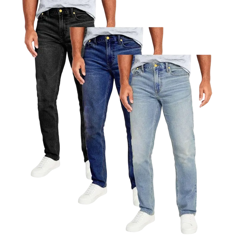 Men's 7-Pack Flex Stretch Slim Straight Jeans – Comfortable, Stylish, & Versatile