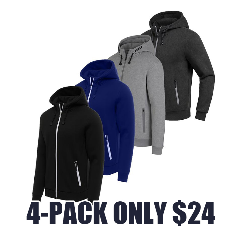 Men’s Heavyweight Sherpa Fleece-Lined Tech Zip Hoodie