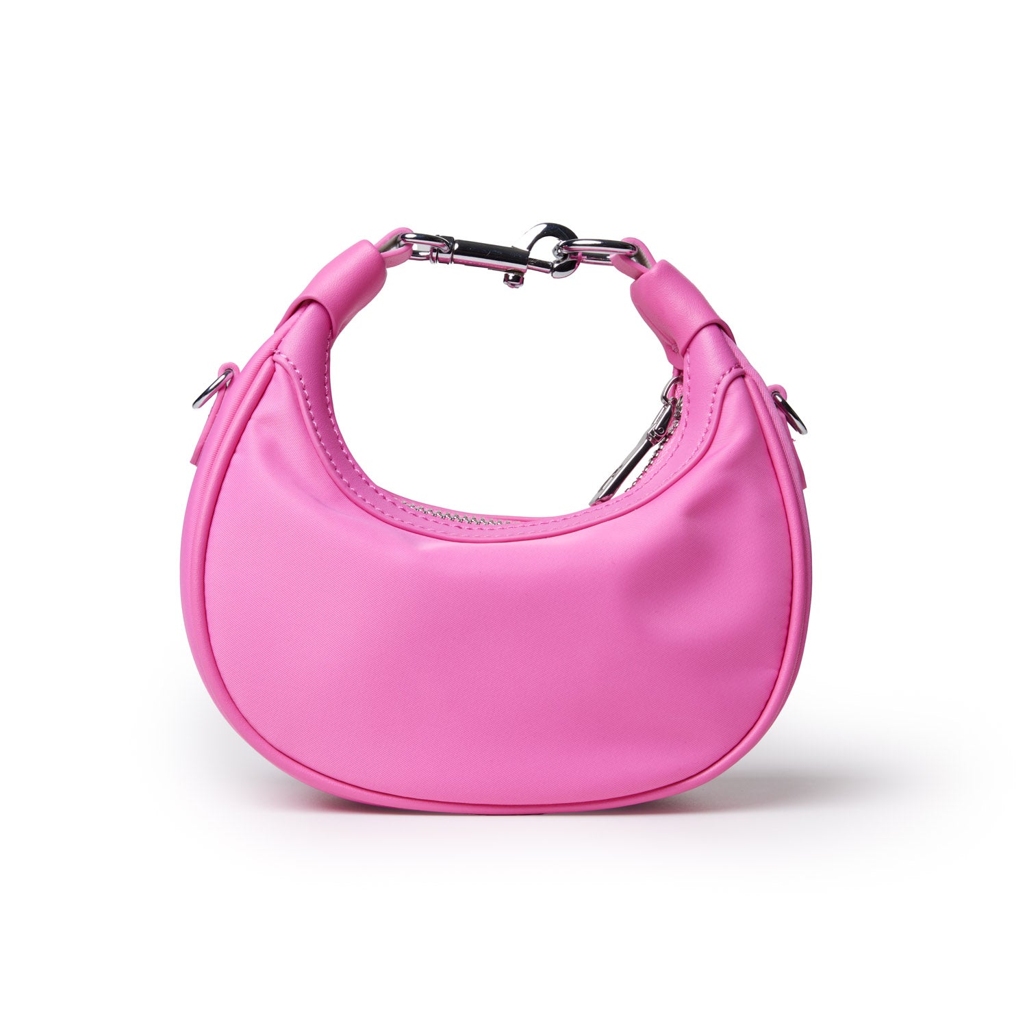 NANO NYLON HOBO BAG - HOT PINK