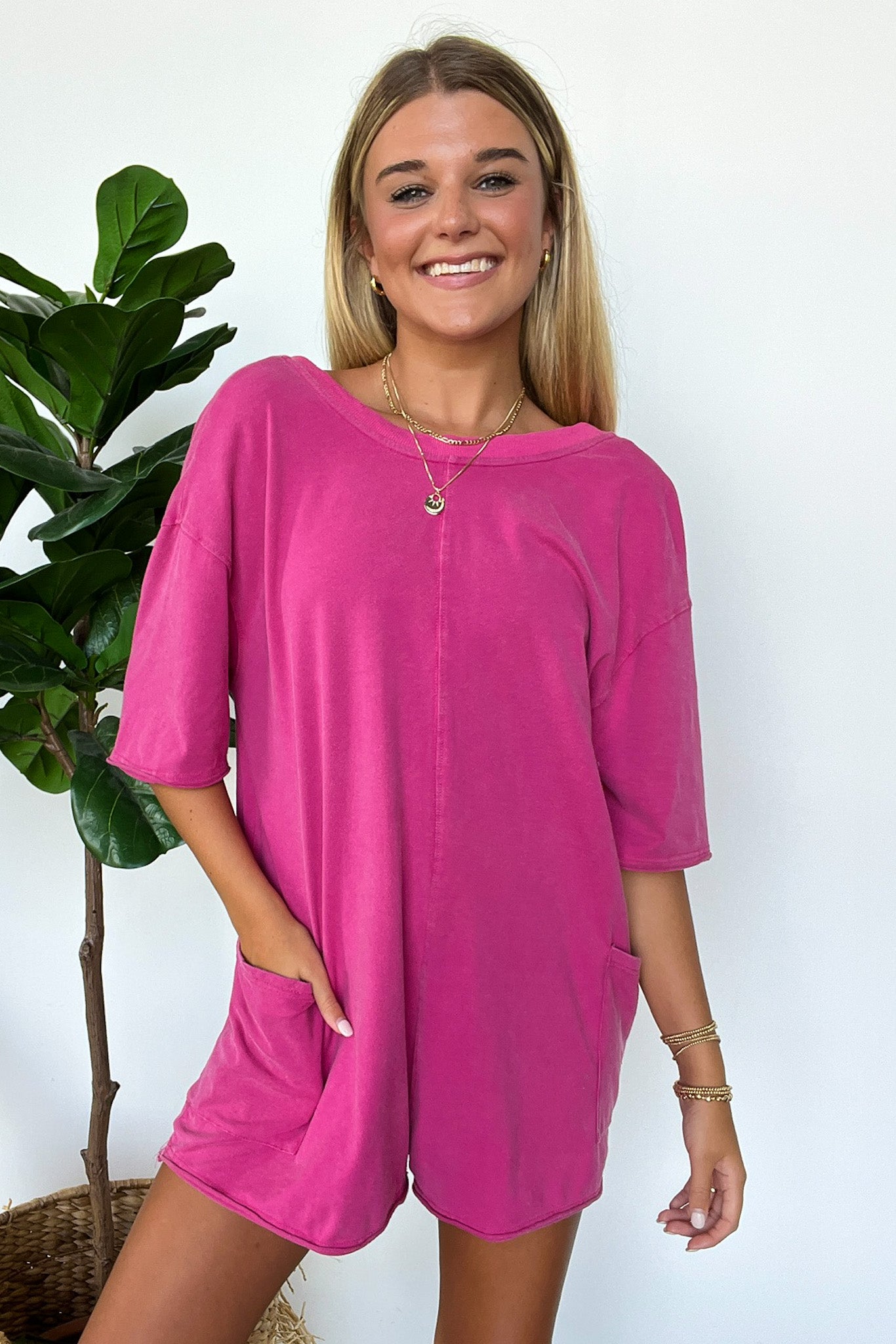 Short Sleeve Relaxed Romper