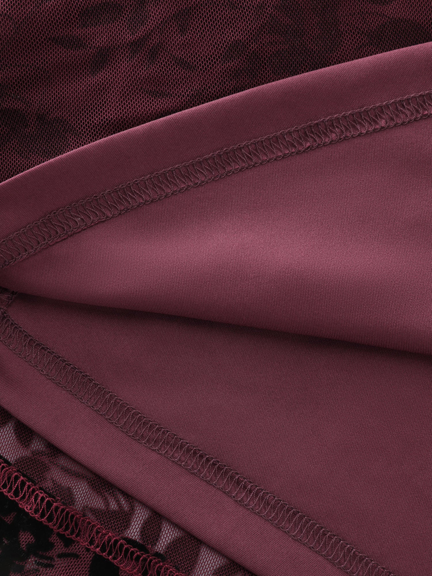 Floral Flocked Mesh Ruched Drawstring Midi Dress