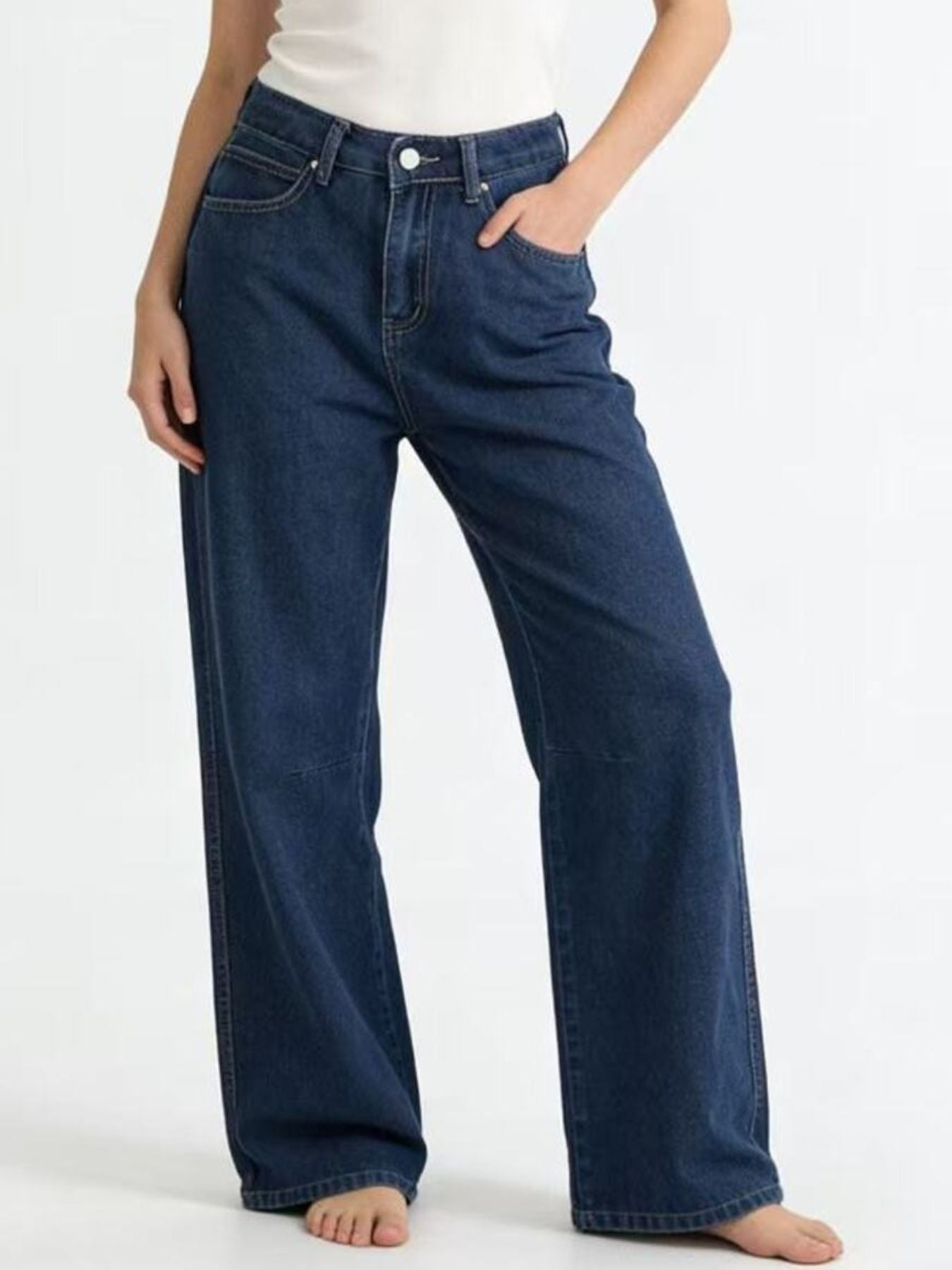 High-Waisted Wide Leg Jeans