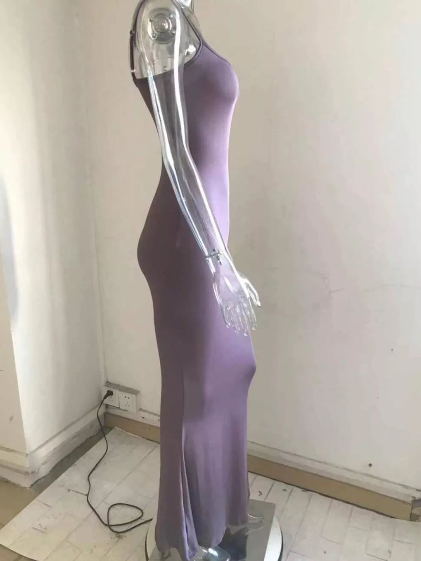 Spaghetti Strap Bodycon Maxi Dress