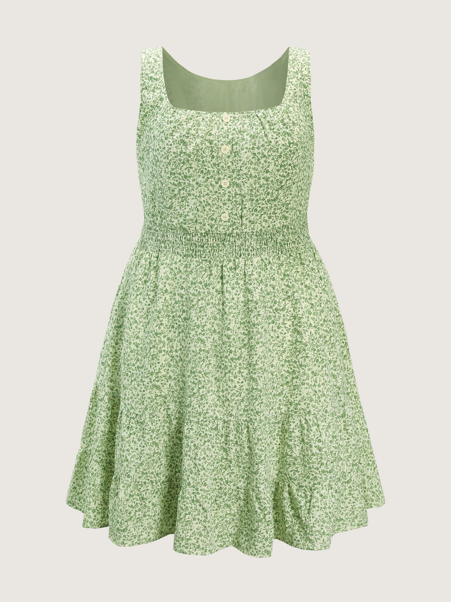 Breezy Floral Print Ruffled Hem Mini Dress