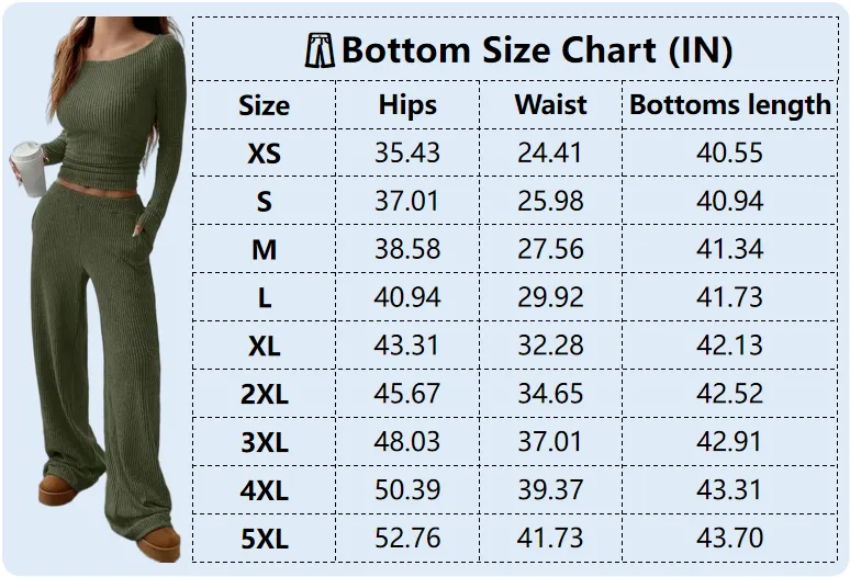 Women's Casual Striped Long Sleeve Top & Loose Pocket Pants Set