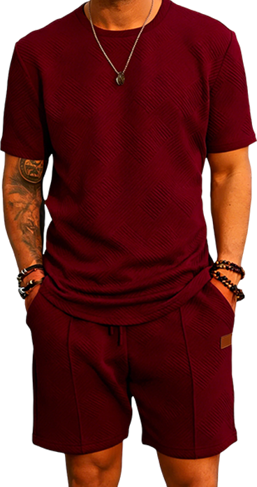 Men’s 2-Piece Summer Outfit Set – Breathable T-Shirt & Shorts Tracksuit with Pockets, Casual Athletic Matching Set