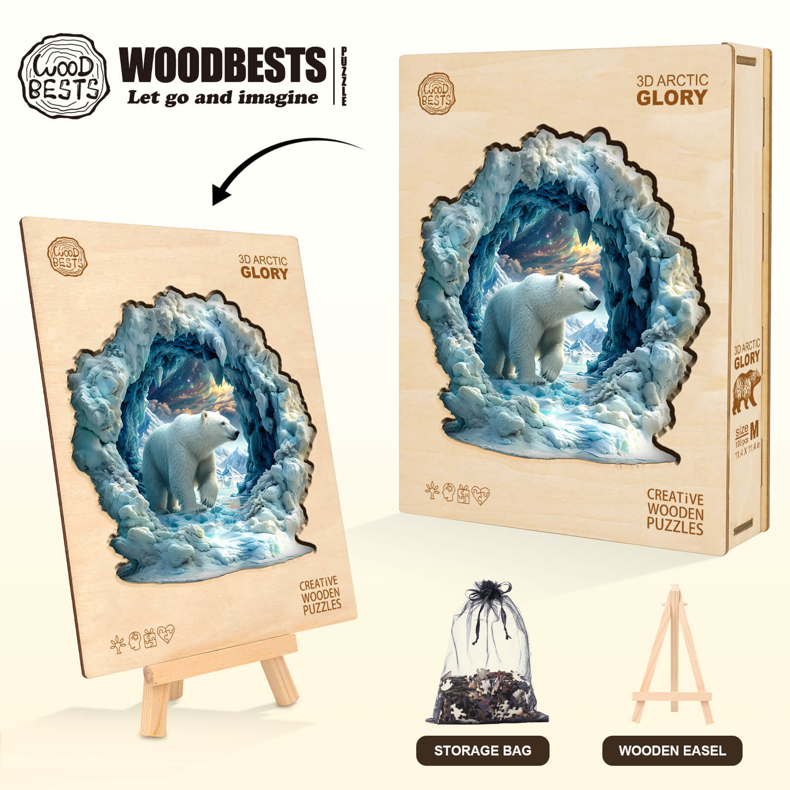 3D Arctic Glory Wooden Jigsaw Puzzle