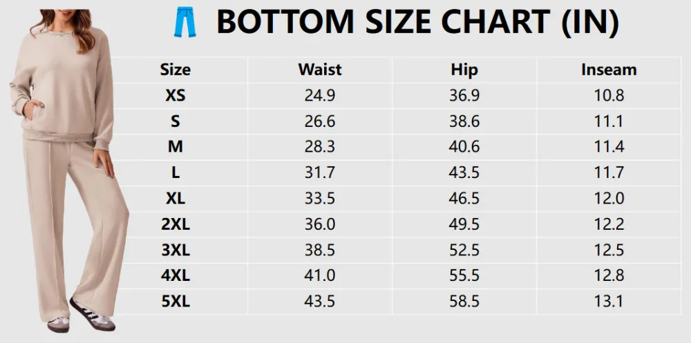 Comfortable Autumn Outfits 2-Piece Long Sleeve Sweatshirt