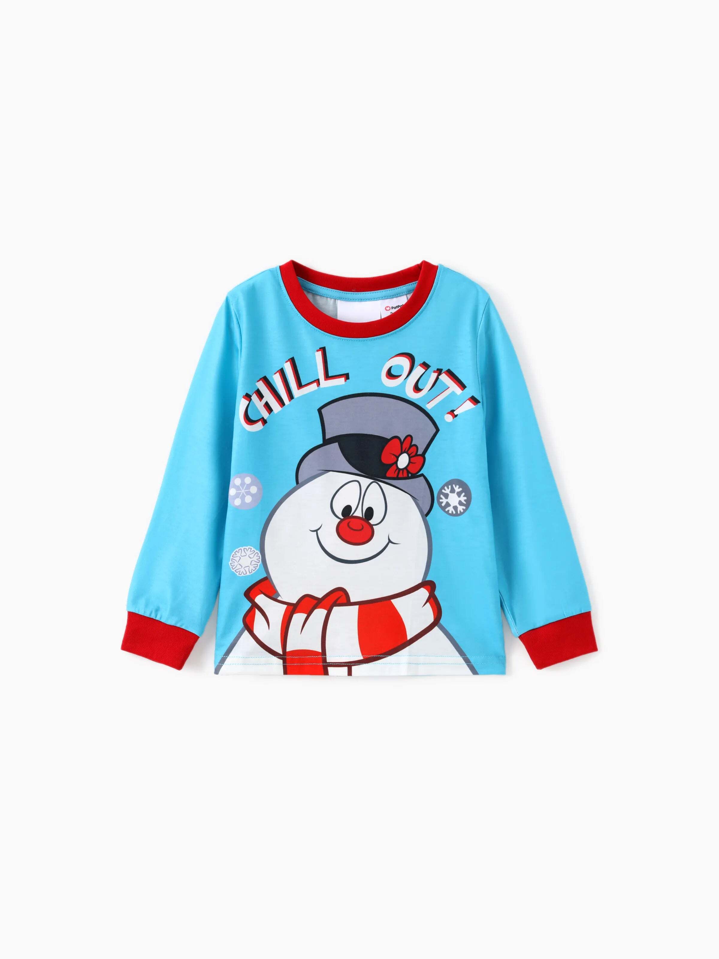 Christmas Snowman Pattern Pajamas Sets with Christmas Socks