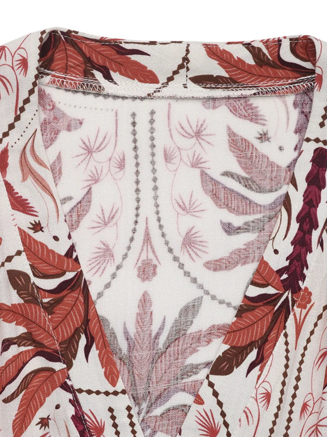 Printed V-Neck Sleeveless Midi Dress