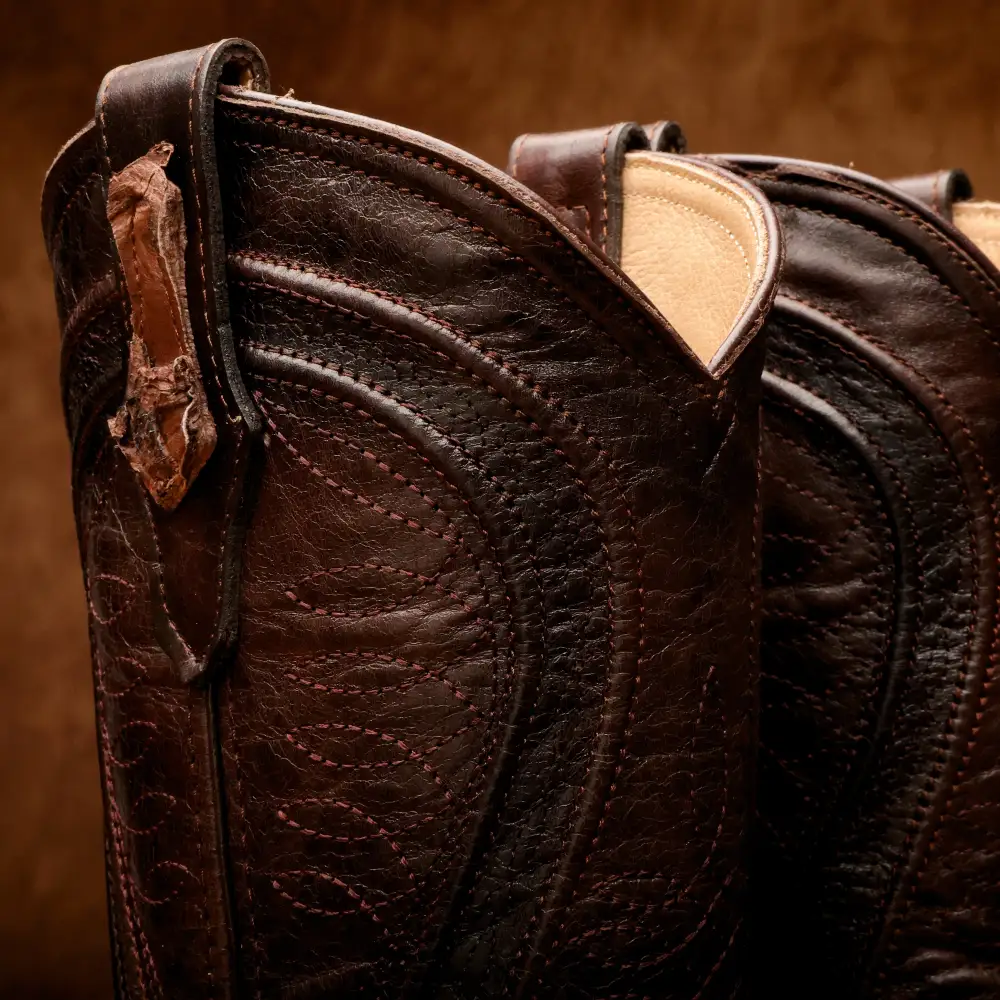 AUTHENTIC Brown Pirarucu Boots - Square Toe