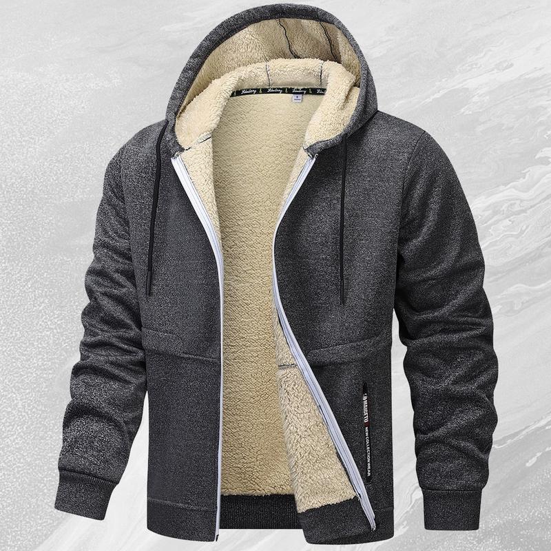 Men's Fleece-Lined Hooded Warmth Jacket