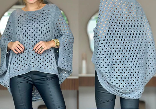 Casual Hollow Knit Sun Protection Top for Women - Versatile Vacation Pullover