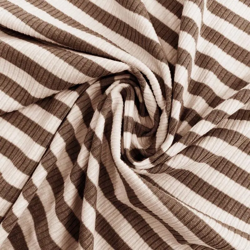 Women's Stripe Square Neck Long Sleeve Crop Top & Wide Leg Trousers Set