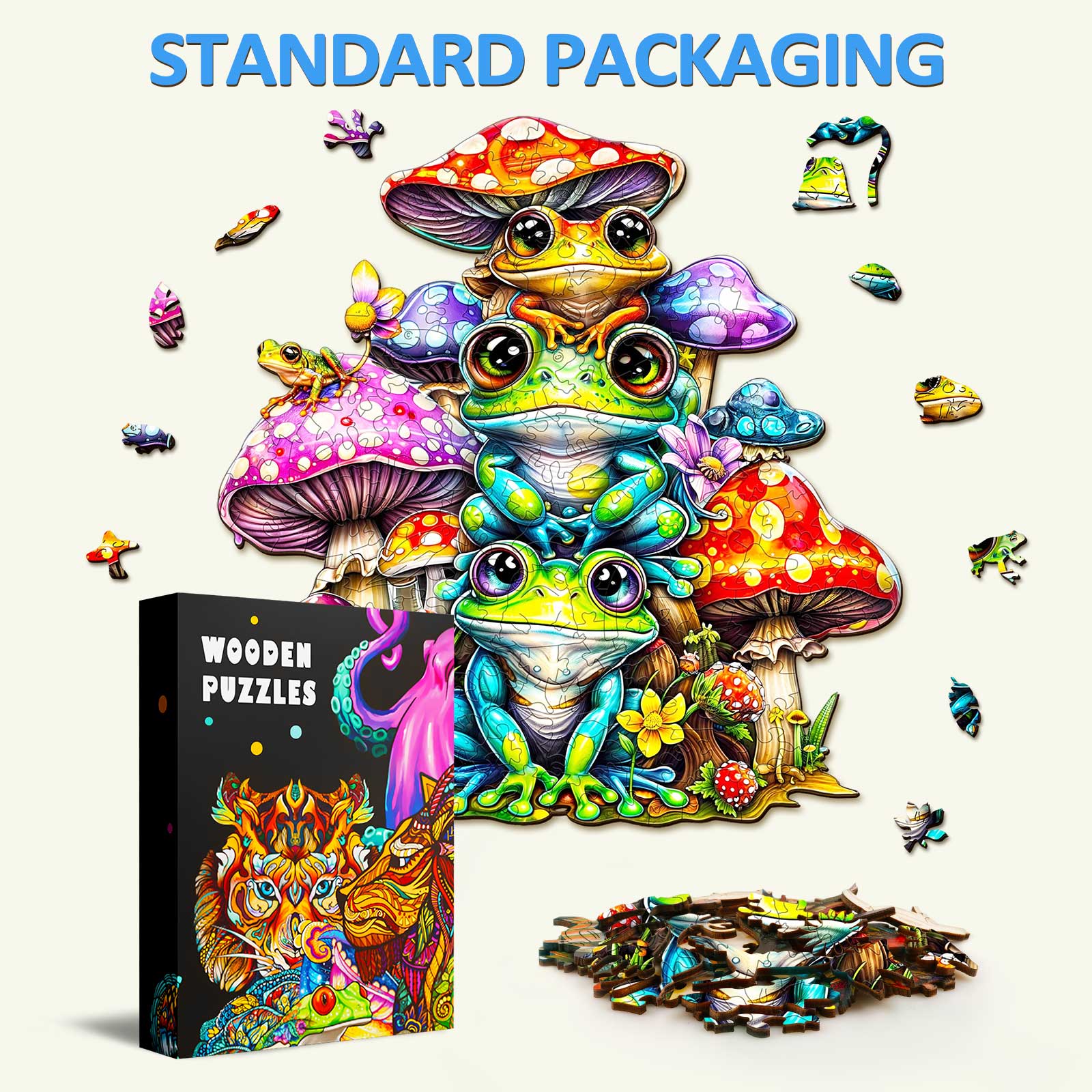 Frog Family Wooden Jigsaw Puzzle