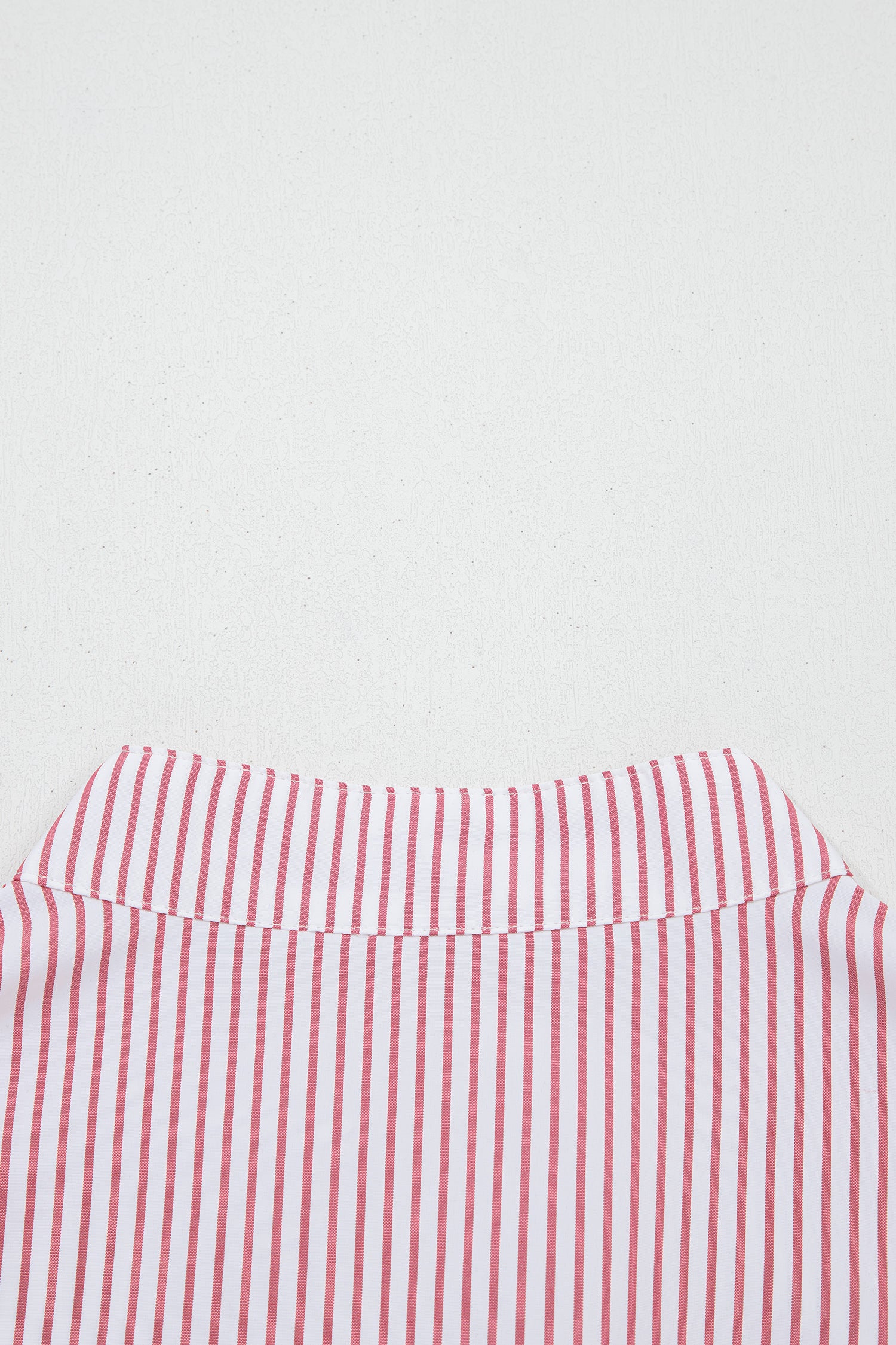 Red Stripe Plus Size Ruffled Hem Pinstriped Midi Dress