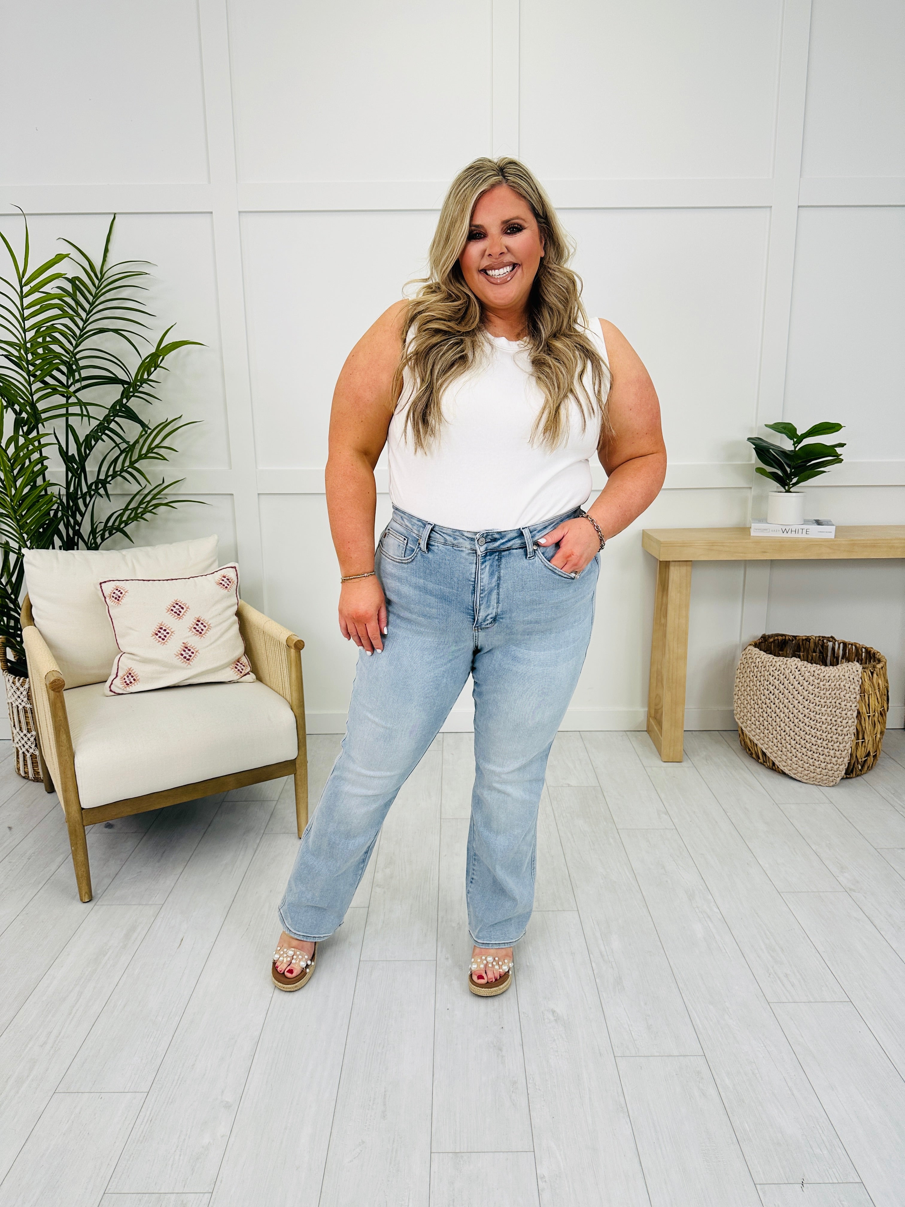 Judy Blue Three Pointer Tummy Control Bootcut Jeans in Three Inseams