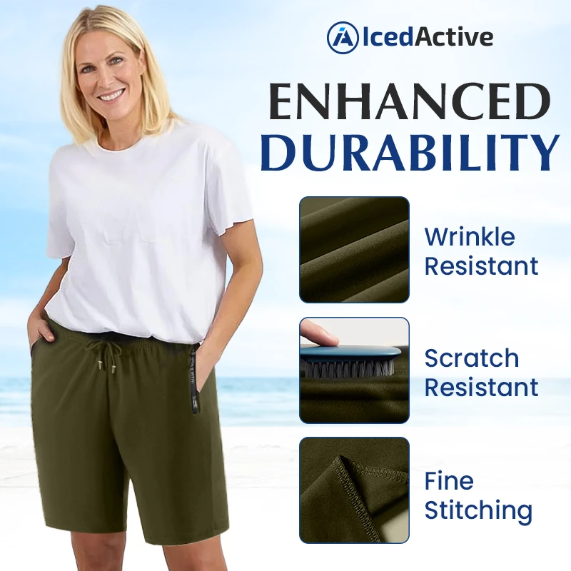 IcedActive - Women's Ice Silk Quick Drying Stretch Shorts
