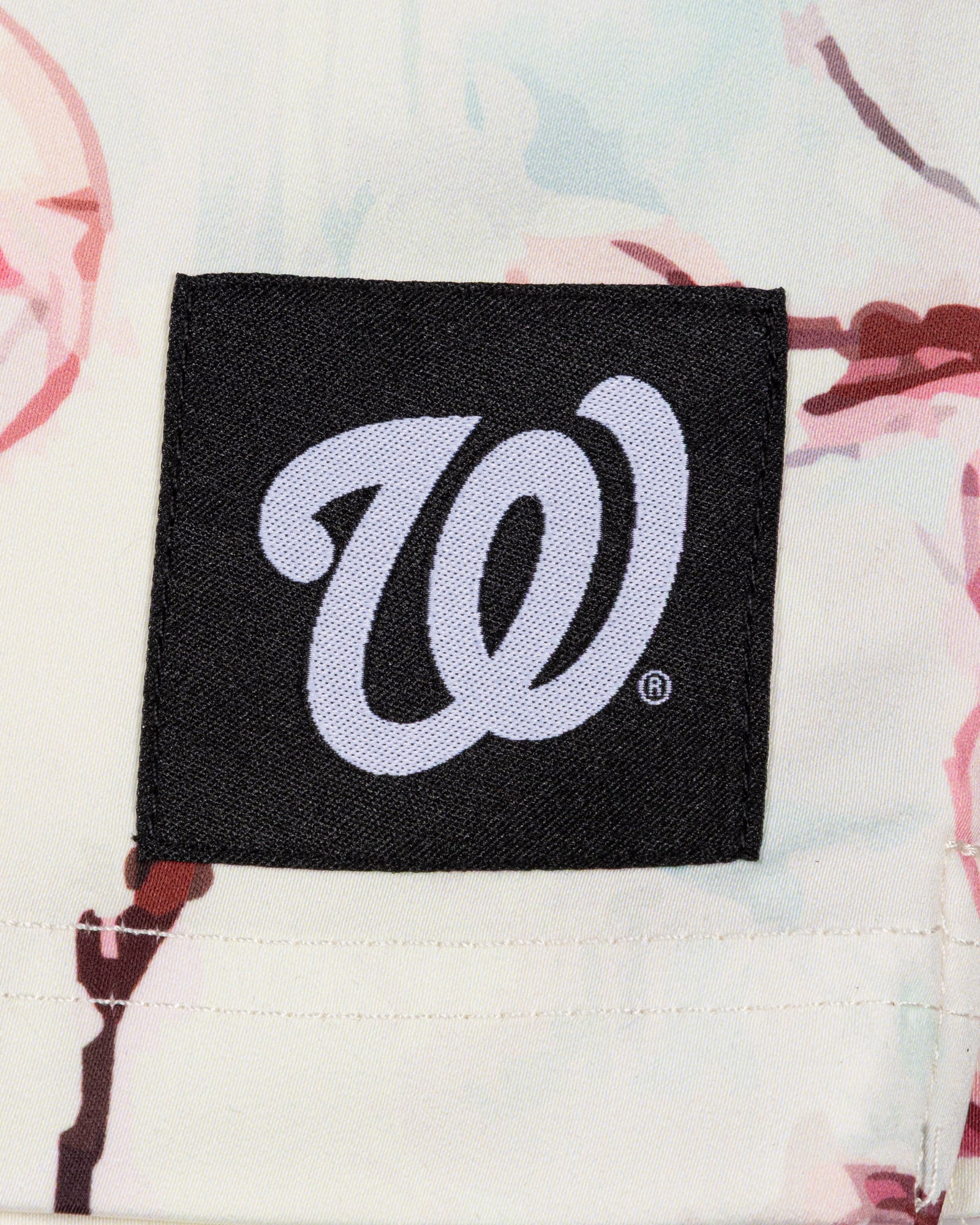 Cherry Blossom Baseball Diamond Lux Satin Youth Shorts - Washington Nationals